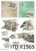 Papier decoupage Wielkanoc, szczęśliwa farma, koty*Easter decoupage paper, happy farm, cats